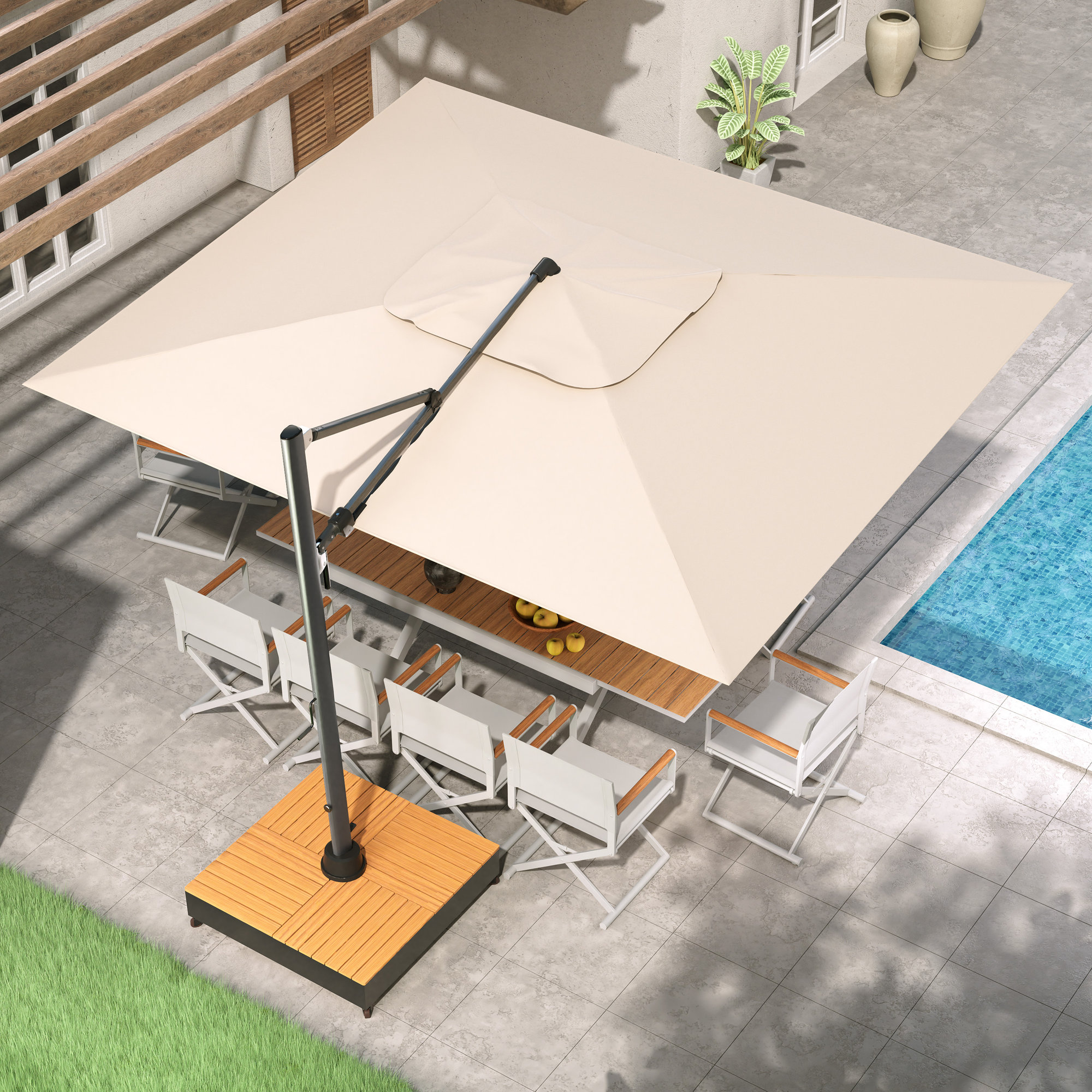 AllModern Menades Cantilever Outdoor Umbrella - Thumbnail 3