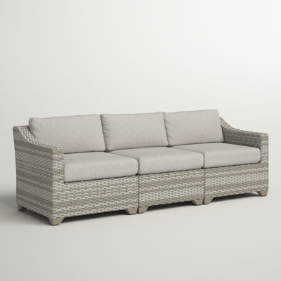 Gerrald 3 Piece Outdoor Sectional Sofa with Cushions