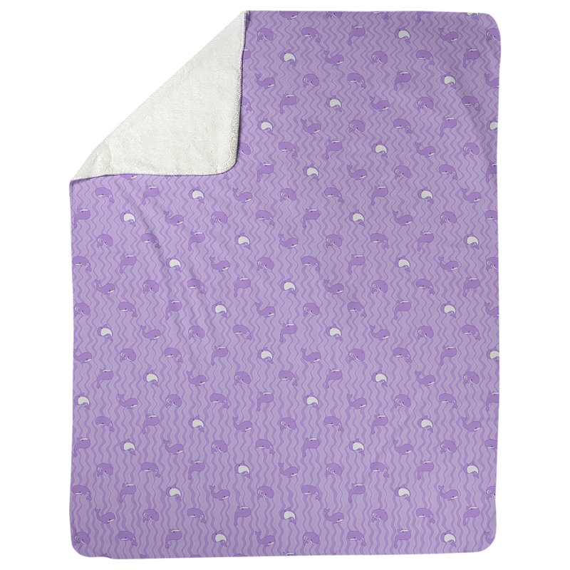 Couverture Katelyn Elizabeth Whales, L 52,5 po x L 62,5 po, Mauve