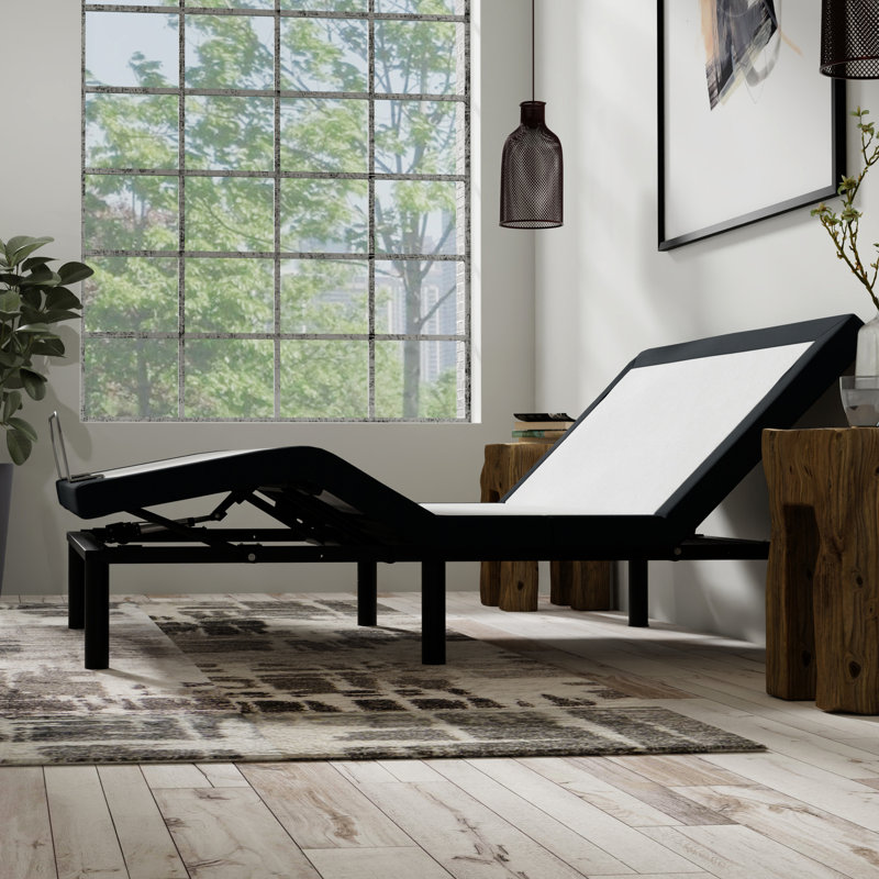 Très grand lit zéro: double massage, DEL, lit réglable de taille de base de 128 lb avec