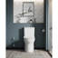 Et toilette, 1,1 et 1,6, en céramique, allongée, blanche, bol confortable en céramique de style confortable 1,1 / 1,6, hauteur confortable, siège accrédité