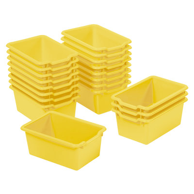 ECR4Kids Scoop Front Plastic Storage Bins, Multipurpose Organization, 20-Piece