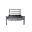 Lit plateforme attaché à la tête de lit (simple) - Robuste, sans sommier, cadre de repos calme avec tête de lit, taille simple, repos silencieux