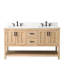 Ensemble de meuble-lavabo double 60 po avec plateau en pierre reconstituée Marissa