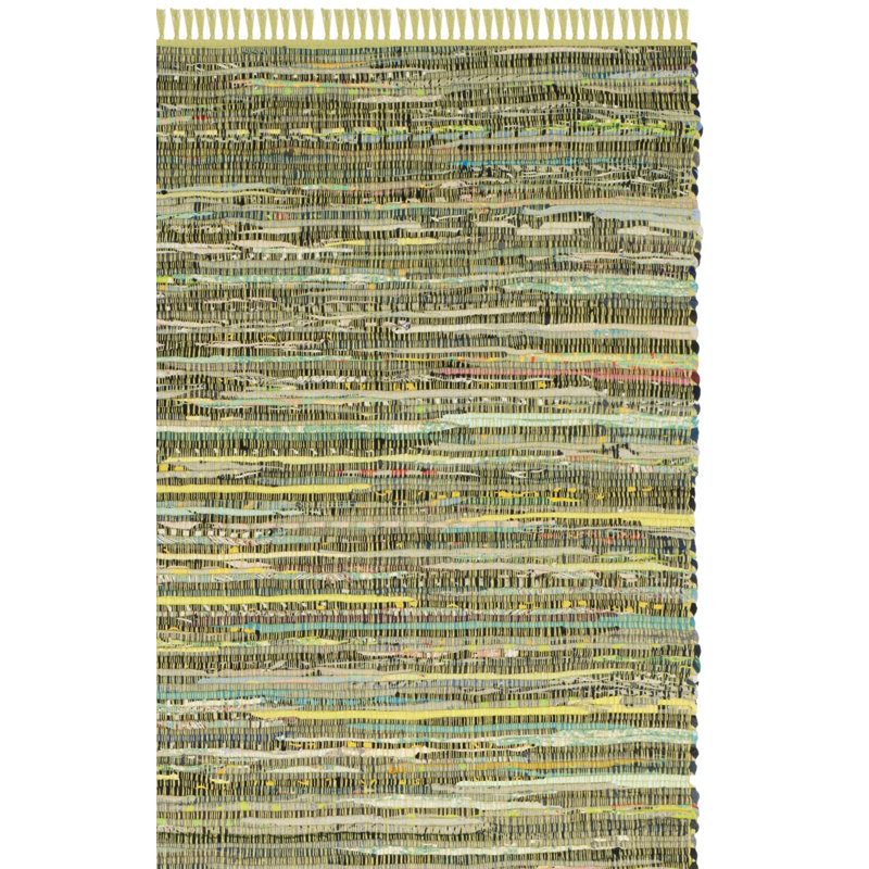 Tapis en coton tissé à la main Declan, Rectangle 8 pi x 10 pi
