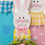 Figurine de lapin de Pâques en bois