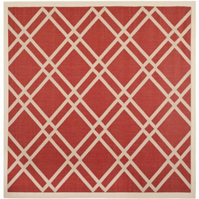 Tapis d'intérieur / extérieur à motif géométrique Hansotto Performance