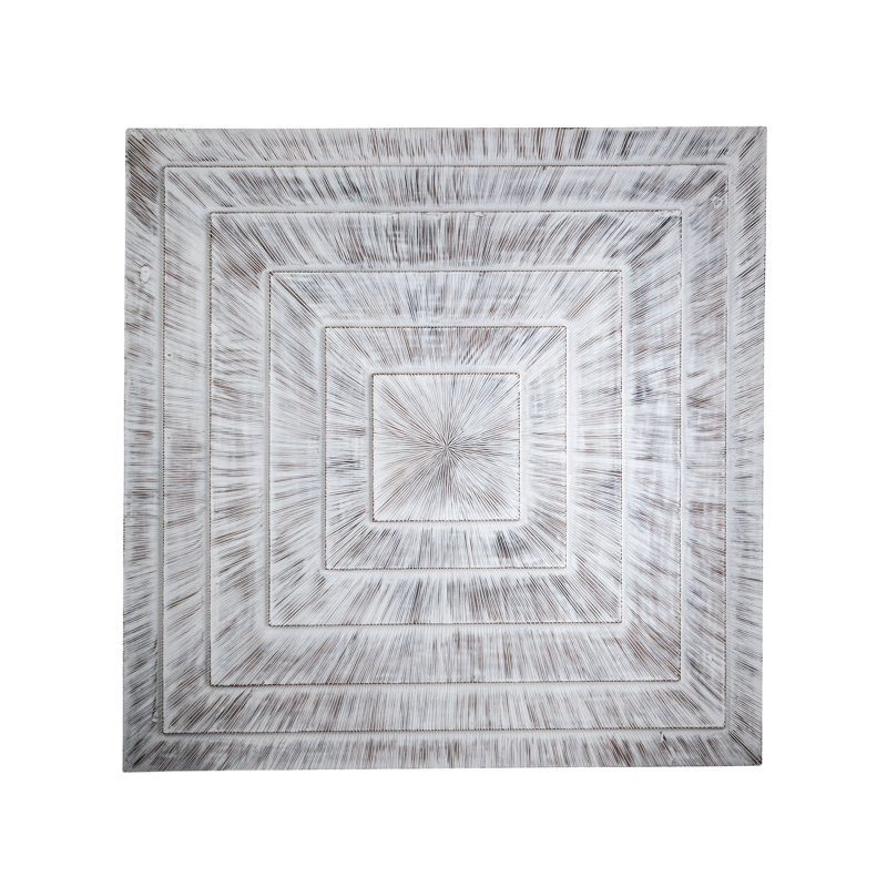 Broderick 72" Distressed White MDF Wall Panel