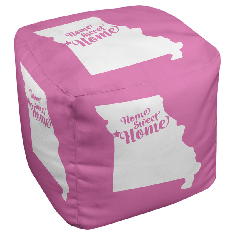 Repose-pieds cubique pour villes kansas home, Rose