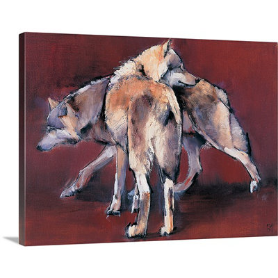 "Ameerah" Wolf Composition, 2001 (huile sur toile) "par Mark Adlington, reproduction d'art sur toile