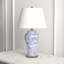 Ensemble de lampes de table 29 po bleu / blanc cassé / or