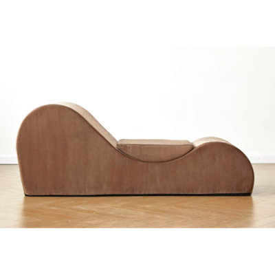 Comfortable Brown Chaise Lounge - High Foam, Ergonomic, Machine Washable Cover Chair In Foam For Support, Removable