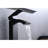 Single Handle Bathroom Sink Faucet With Waterfall Spout And Pop - Up Drain For Overflow Sinks, Matte Black High Strength Corrosion Stainless Steel, Stable Water Flow Temperature Control  Overflow ,-121675749