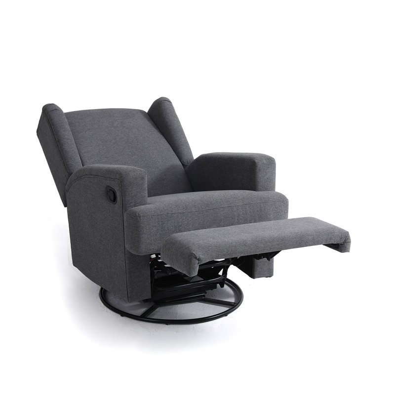 Fauteuil inclinable et oscillant rembourré classique, Gris