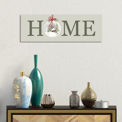 Christmas HOME Sign - Wall Art Print - Wrapped Canvas