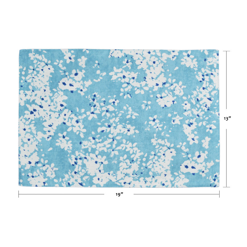 Polyester Floral Rectangle Placemat
