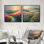 Rose romantique fleur été Meadows I - art mural fleurs - ensemble de décoration murale traditionnelle 2 pièces