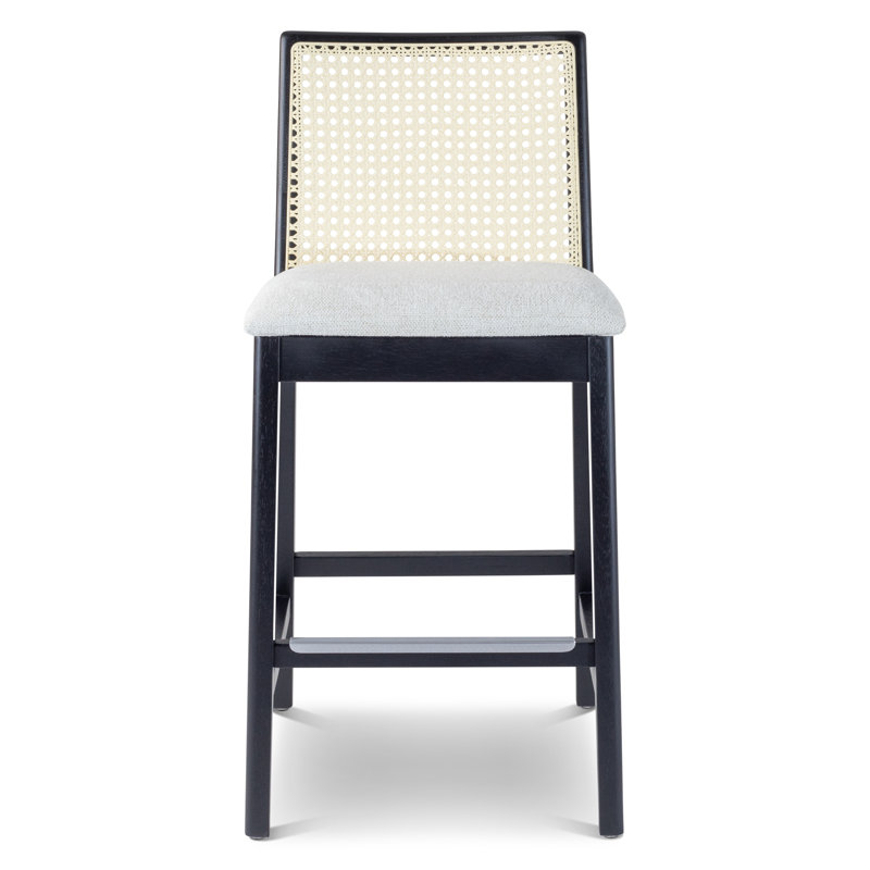 Mag Cane Bar & Counter Stool, Counter Stool (25.5" Seat Height), Light Gray/Ebano/Natural