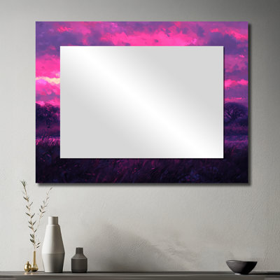 Éléphant dans la lueur du crépuscule d'Afrique I - art mural moderne miroir décoratif - imprimé sur métal