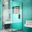 Cabine de douche à charnière sans cadre 30 po x 72 po avec technologie Clear Max Unidoor Plus-1457790640