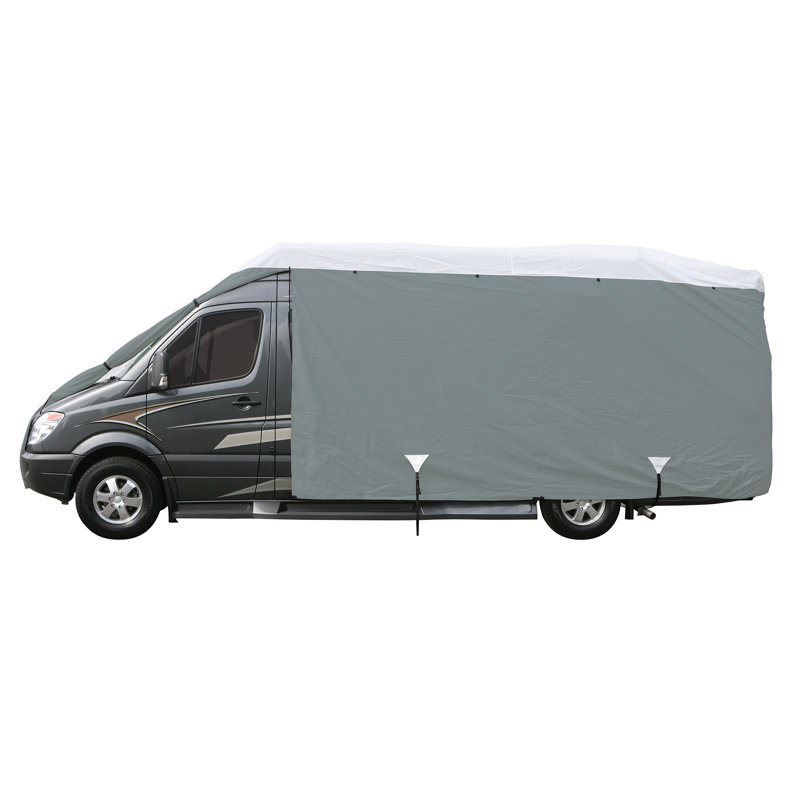 PolyPro3 Gray and White Mildew Resistant RV Cover for 23' Class B RVs