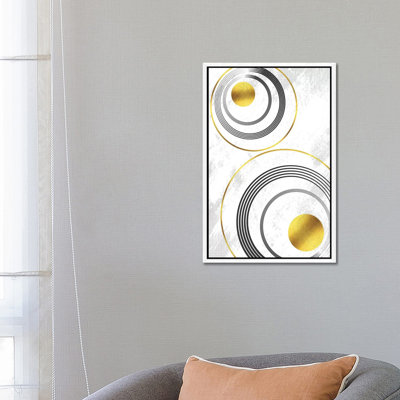 Geometric Art No. 7 Gold by Melanie Viola - Print on Canvas