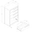Commode 5 tiroirs 30,5 po avec lentille-110779948