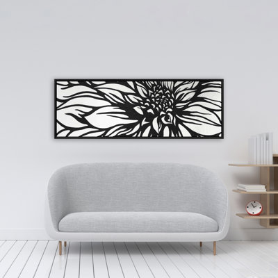 «Dahlia Flower Outline Style» sur toile