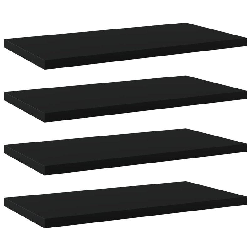 Tablettes flottantes étagères murales, Noir, H 0,6 po x l 15,7 po x P 7,9 po
