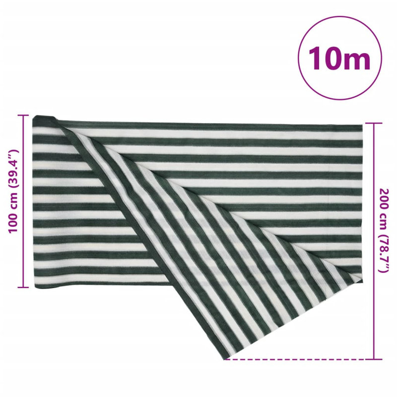 Dakota Fields Privacy Net HDPE 150 G/M², 1000cm W x 200cm D, Green/White