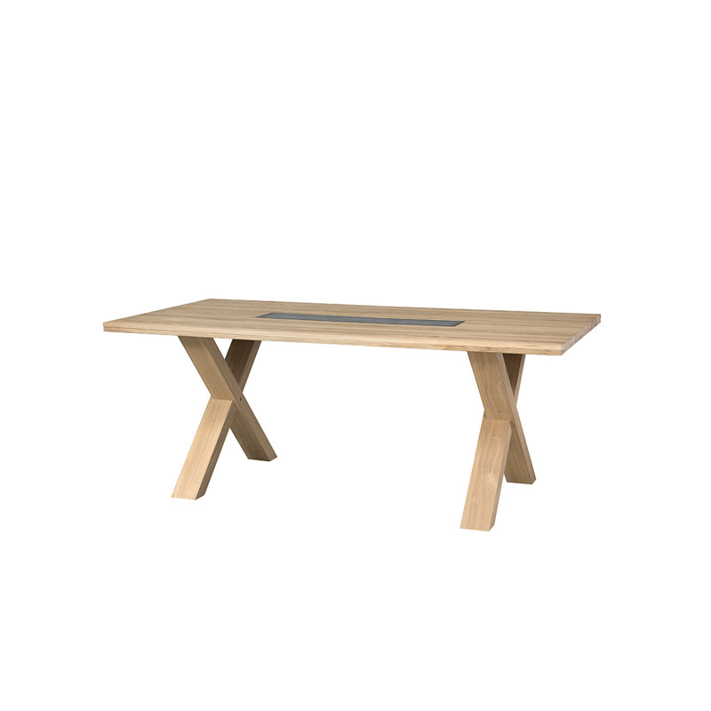 Laplace Oak Solid Wood Base Dining Table