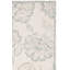 Tapis rectangulaire en laine / coton touffeté à la main à motif floral ivoire / bleu-2144641975