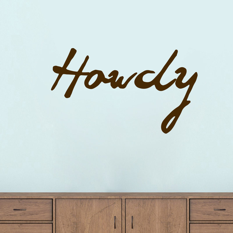 Décalcomanie murale howdy, Brun chocolat