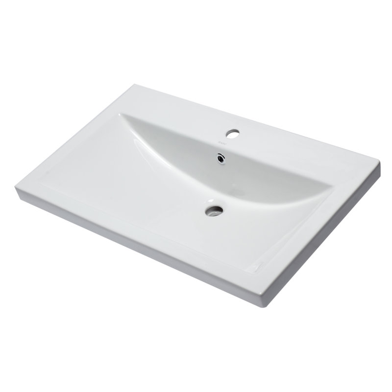31.5'' L Single Bowl Porcelain Kitchen Sink