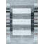 4x6 Gray Hand-Knotted Wool Striped Border Motif Modernist Design Modern Contemporary Carpet Rug
