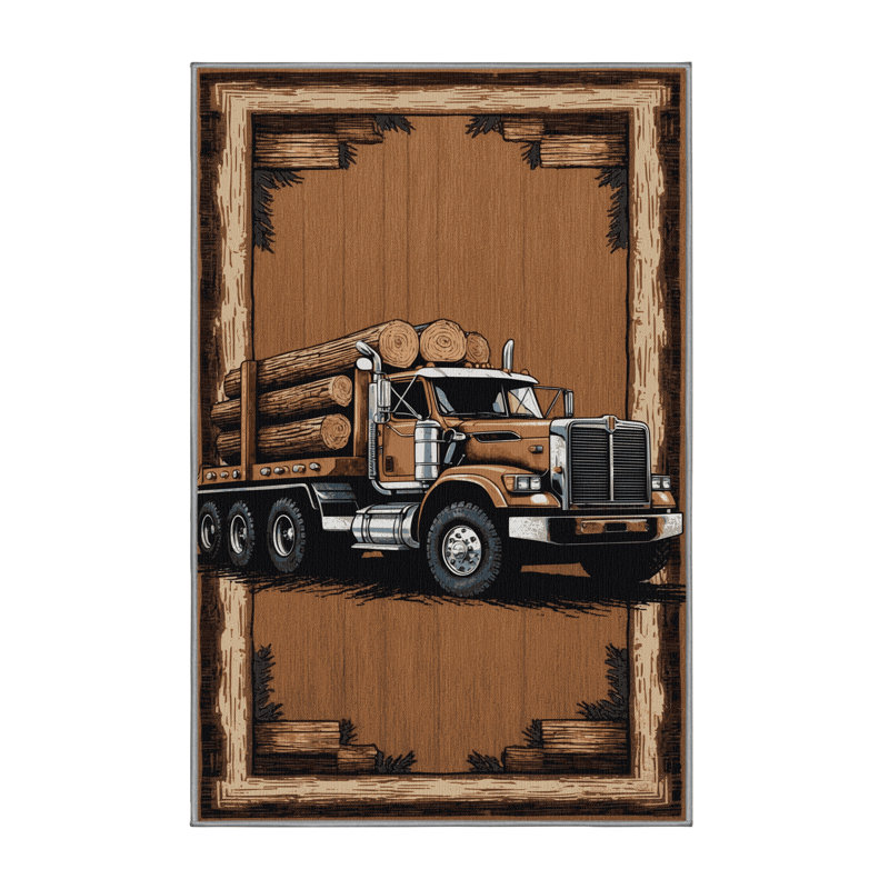 Tapis de transport brun lavable à la machine, Tapis de couloir 2 pi x 4 pi