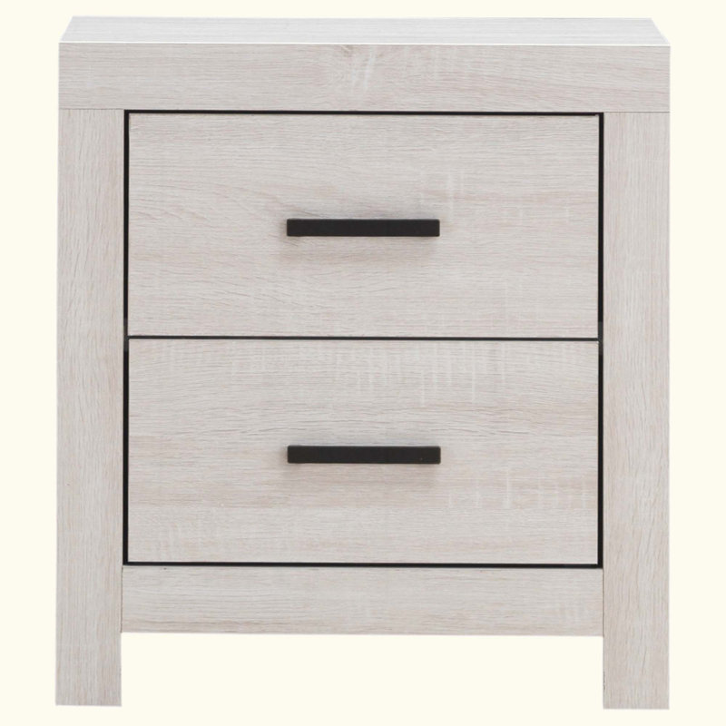 Table de chevet 2 tiroirs Coastal White
