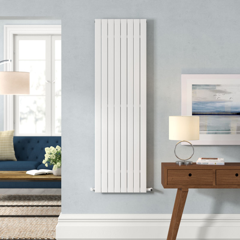 Andrew Vertical Designer Radiator, White, 180 cm H x 29.5 cm W x 7.1 cm D