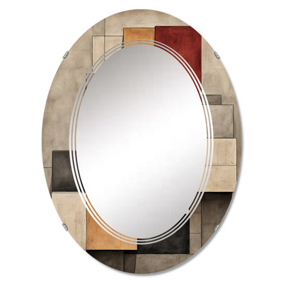 Apsford Glass Oval Wall Mirror