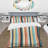 Pink And Blue Nostalgia Striped Pattern Duvet Cover-939370304