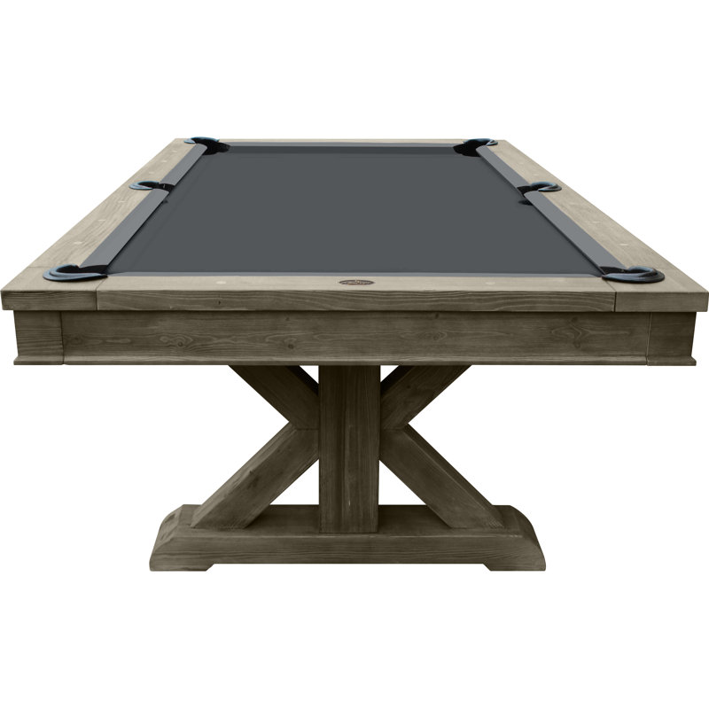 Brazos River Weathered 8' Slate Pool Table with Professional Installation Included, Charcoal, Weathered Gray