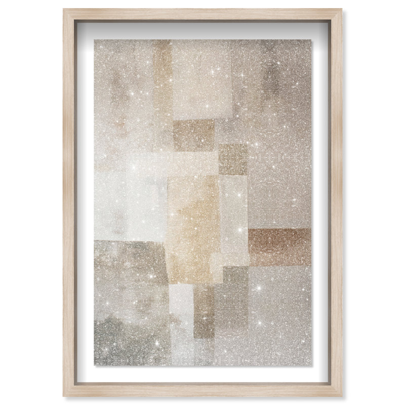 Dustveil (III) Shadowbox Abstract Print by Oliver Gal, Black Frame, 10 x 15, 16.5"H x 11.5"W, Natural Oak Frame