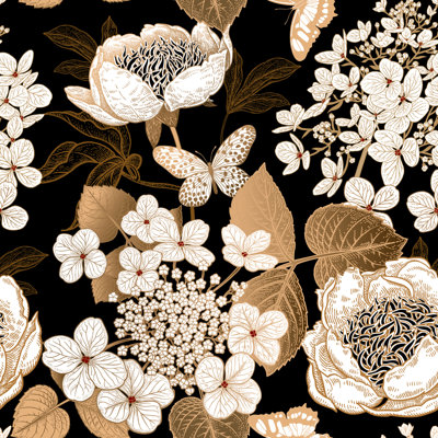 " Seamless Pattern With Peonies "