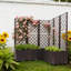 Boîte à fleurs pour plante grimpante d'extérieur avec treillis-260059888