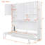 Lit escamotable mural avec armoire supérieure, tablettes, lit pliable peu encombrant avec lumière et USB-79372659
