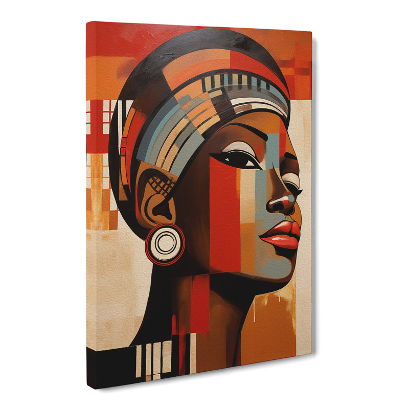 African Woman Dadaism No.3 - Wrapped Canvas, 60cm H x 40cm W x 3cm D