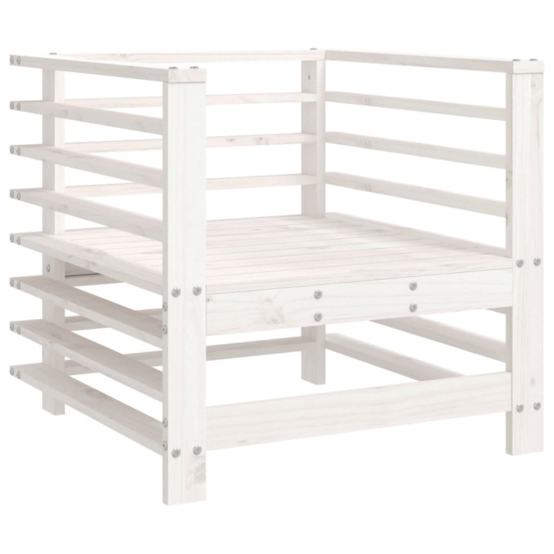 Chaise de patio avec coussins Sawiki, Anthracite, Blanc