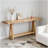 Natural Style Solid Wood Entryway Table with Two-Tier Storage, Farmhouse Design for Versatile Home Use and Durability