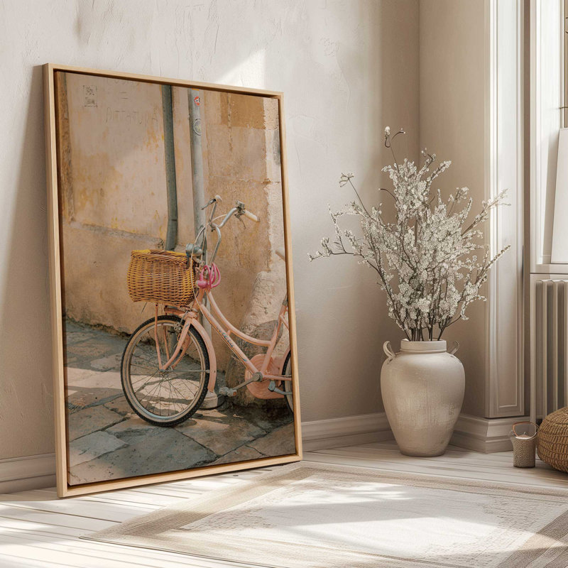 «Pastel Pedals», reproduction sur toile, Cadre flottant noir satiné, H 18,75 po x l 12,75 po x P 1,75 po