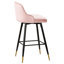 Tabouret de bar et de comptoir pivotant rembourré de 26 po / 29 po avec structure en métal solide et dossier en velours-28795499-28795498